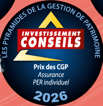 Badge Prix des CGP, catégorie « contrat PER » pour PERtinence Retraite