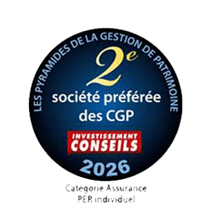 Badge 2ᵉ prix des CGP, plateforme Generali Patrimoine (Investissement Conseils)