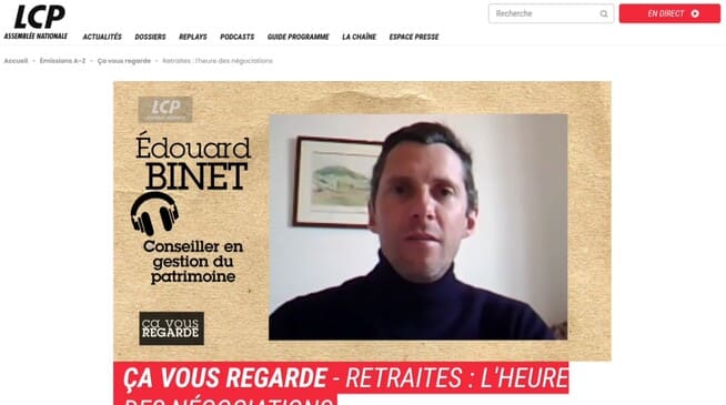 Edouard Binet, conseiller en gestion de patrimoine, sur LCP dans Ça vous regarde